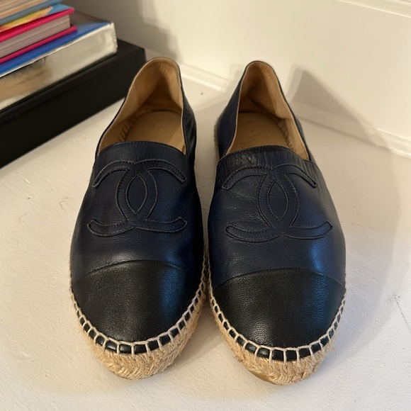 Chanel Navy and Black Espadrilles - 39 - Picture 2 of 9